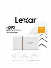 Lexar nCARD NM Nano Memory Card 2-in-1 USB 3.1 Type-C Card Reader, LRW350U