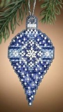 Mill Hill Charmed Ornament Christmas Jewels kit, Sapphire Snow 4.4 x 8.9cm