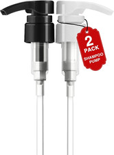 2pcs Shampoo Pump for 33.8 oz Bottle,Black  White Liter Shampoo Dispenser