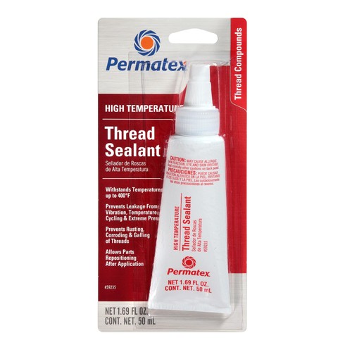 Permatex High Temperature Thread Sealant -65F to 400F 50 ml Tube Carded