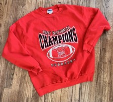 VTG CSA Nebraska Cornhuskers 1997 National Champions Crewneck Sweatshirt XL