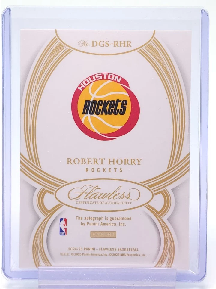ROBERT HORRY 2024-25 FLAWLESS DRAFT GEM SIGNATURES SAPPHIRE AUTO /8 Q0234 - Image 2 of 2