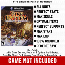 Fire Emblem: Path of Radiance 100 Nintendo GameCube Memory Card Save All Items