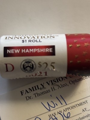 2021 D American Innovation NH $25 US Mint Roll Live Free or Die