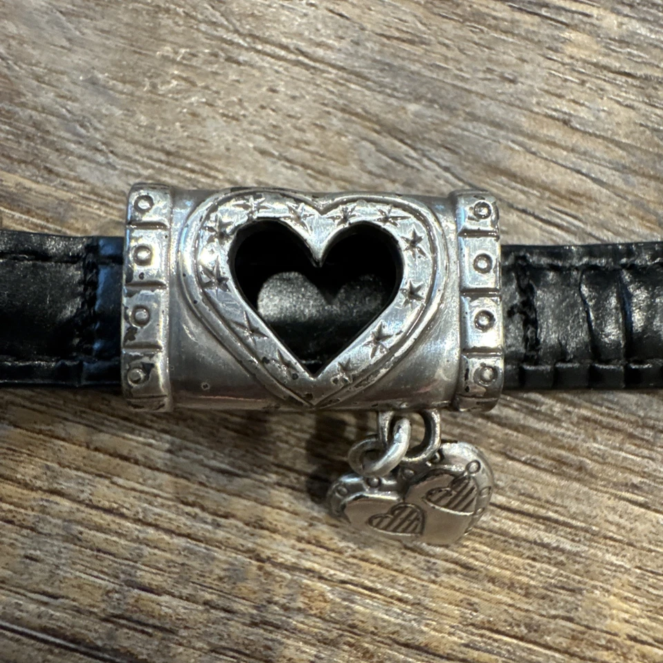 Брайтон женщин ремень S двухцветная пряжка из натуральной кожи сердце подвески-Sz S-28 - Изображение 3 из 4