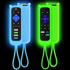 2 Pack Cover for Roku Remote, Case for Hisense/TCL Roku TV Steaming Stick/Expres