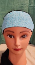 handmade Fabric headband Circles Teal