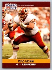 1990 Pro Set #663 Russ Grimm Washington Redskins