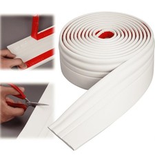 20ft Wall Base Molding Trim 4 in Wide Peel and Stick Rubber Baseboard Moulding