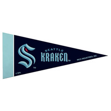 Mini banderín Seattle Kraken 4”x9” NHL pared fieltro bandera hockey dormitorio oficina