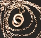 Vintage Necklace MARKED 925 STERLING SILVER Chain Circle Ring Pendant lot y