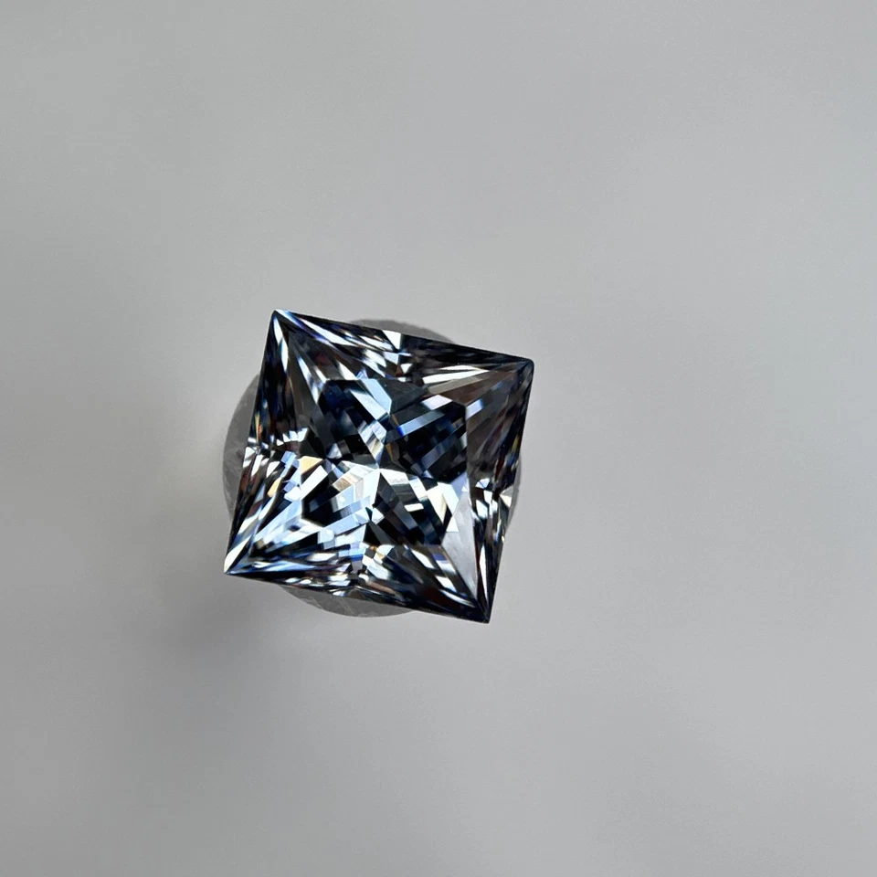 1PCS 5x5mm-12x12mm Princess Gray Fancy Color Loose Moissanite GRA Certificate - Image 4 of 4