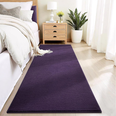 Vasofe 2x6 Runner Rugs for Bedroom Bedside, Purple Hallway Runner Rug, Memory Fo