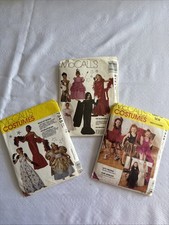 Mccall  s Patterns Costumes 6154, 7848, 7345 Belles Princess Glamour Fairy Bride