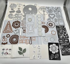 Sizzix Metal Cutting Dies Lot w/ Magnetic Sheets Mixed Scrapbooking Card Making