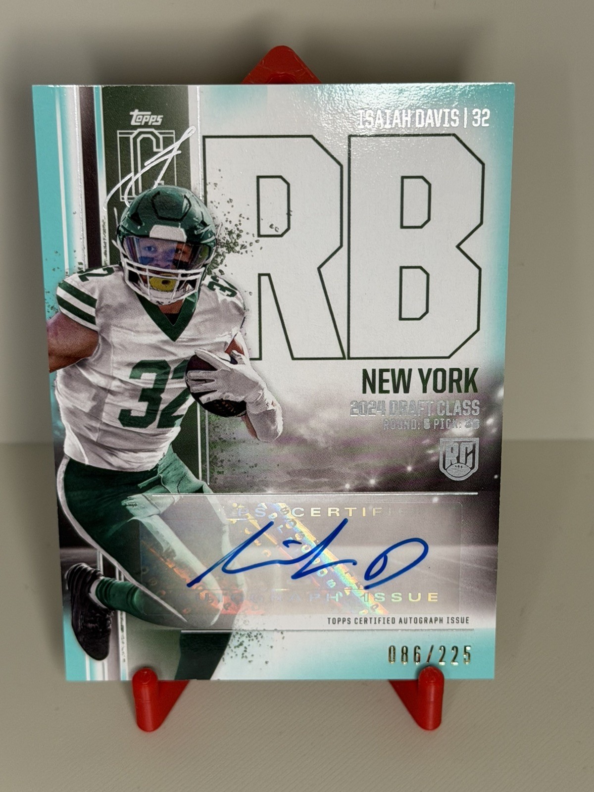 Isaiah Davis Topps Signature Class #164 Teal