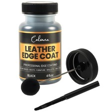 Black Leather Edge Coat with Applicator Flexible Water Resistant Edge Sealer 4oz
