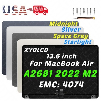 for Apple MacBook Air 13.6'' A2681 2022 EMC 4074 MLY33 MLY43 LCD Screen Assembly