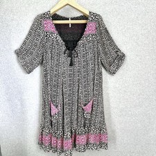 Free People Penny Lane Floral Print Chiffon Boho Festival Hippie Dress Medium