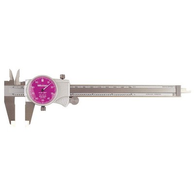 MITUTOYO 505-742-52J Dial Caliper,6 In,Purple,0.100/Rev 4CGJ2