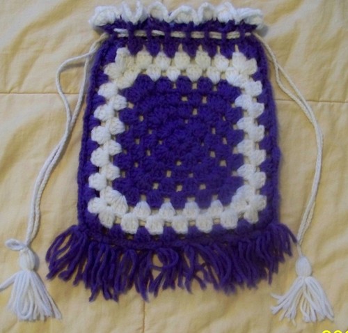 Vintage Crocheted  Handmade Handbag
