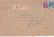 SA60 Belgium Mechelen Malines 1928 to Brussels, used cover