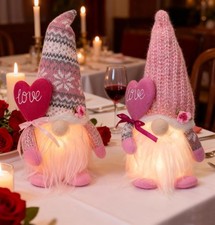 Valentine Gnomes Gifts for Her Cute Light Up Gnomes Plush Valentines Day Decorat
