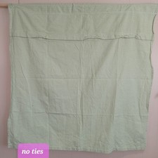Pottery Barn Kids Cotton Green Gingham Tie- Up Curtain Panel 43"W X43"T NO TIES