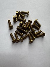 BRASS PAN HEAD SLOTTED MACHINE SCREWS. 8/32 x 1/2  24 PCS. NEW