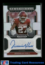 2023 Chronicles Jeremiah Hall 2022 Prizm Sensational Signatures Silver Auto