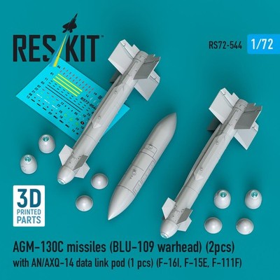 ResKit RS72-0544 - 1:72 AGM-130C missiles (BLU-109 warhead) (2 pcs) with AN/AXQ-