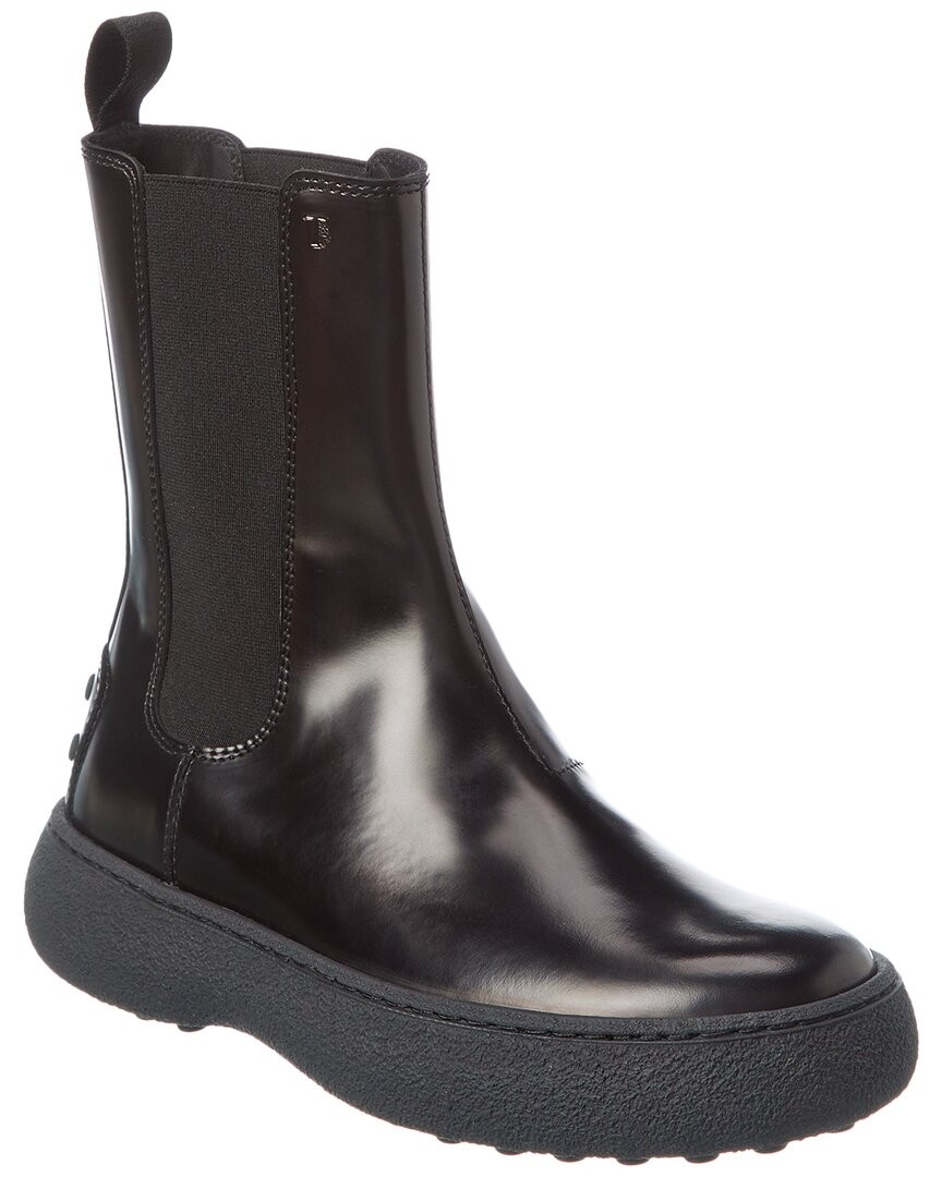 Кожаные ботинки Tod S Женские черные 35 39990₽