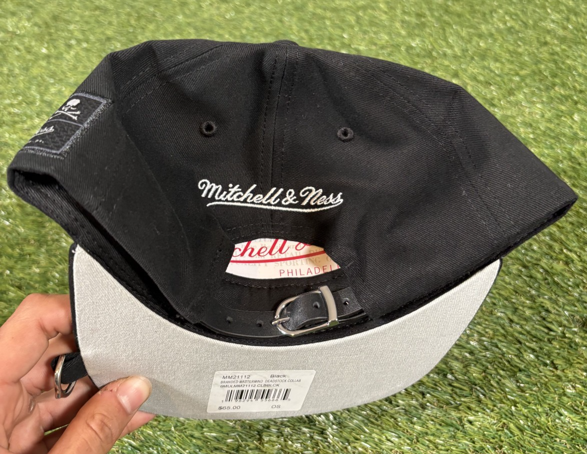 New Mastermind World X Mitchell & Ness Adjustable Strap Hat Skull