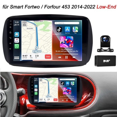 Für Smart Fortwo 453 LowEnd 4+64G Android 15 Autoradio Carplay DAB+ Kam GPS Navi