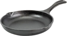 8" Cast Iron Skillet - Chef Collection - Perfect Sear - Ergonomic Handles - Supe