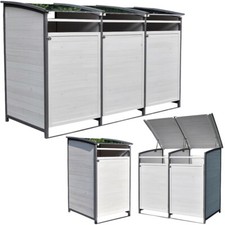 Mülltonnenverkleidung Mülltonnenbox Gartenbox Mülltonne 240L Doppelbox Anbaubox