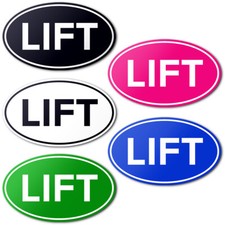 Autocollant de pare-chocs vinyle anti-UV Lift haltérophilie entraînement élévateur voiture ovale euro