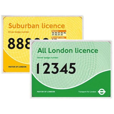 2 x selbstklebende Tasche: Geeignet als London Taxi Identifikator Tasche