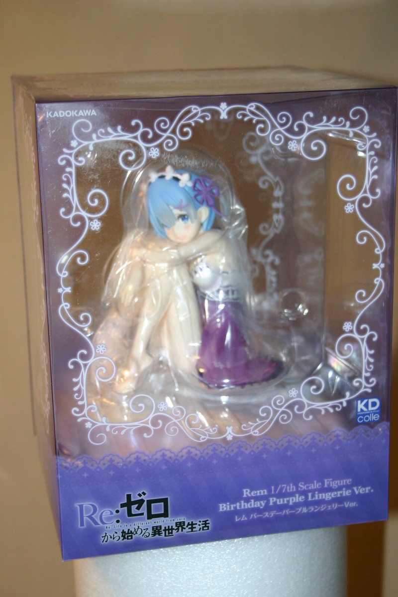 PURPLE LINGERIE BABY DOLL Re:ZERO REM BIRTHDAY 1/7 FIGURE KADOKAWA