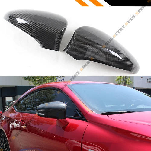 FOR 2014-19 LEXUS IS200t IS250 IS350 ADD-ON CARBON FIBER SIDE MIRROR COVER CAPS
