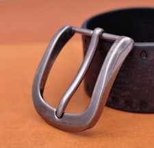 Classic Heavy Solid Antique Prong Single Pin Buckle For 34mm Leathercraft Belt