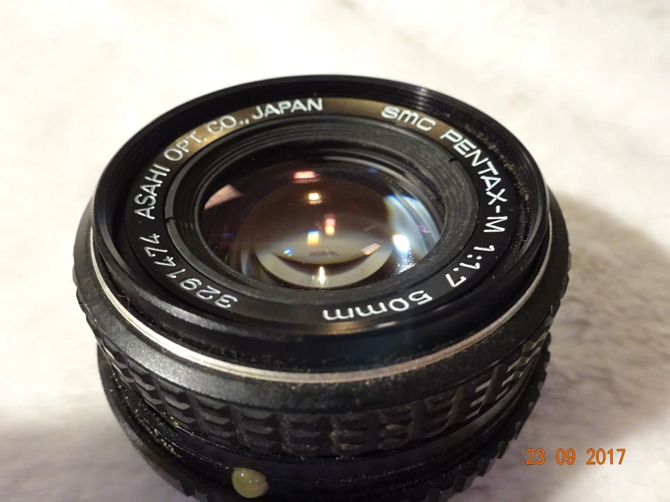 asahi opt co SMC Pentax M 50mm F1.7 Manual Focus Lens  ref r1 + cap + filter  - Image 4 of 4