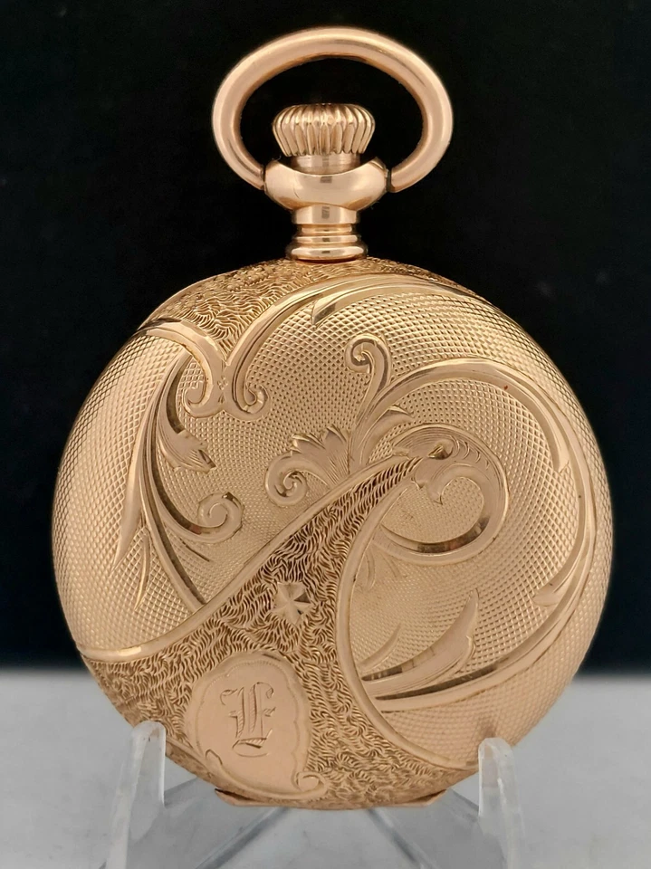 Antique 1900 ELGIN 15J 0s Gr. 223 - 14k Gold Hunter Pocket Watch - RP=24, Runs - Image 3 of 4