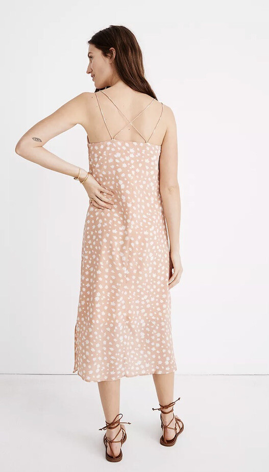 madewell silk cami slip dress NWT Madewell Silk Cross-Back Cami Slip Dress size 00 XS violet dusk J.Crew