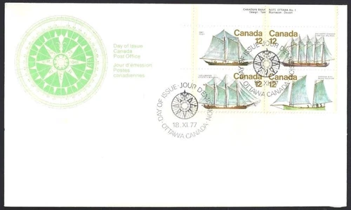 🍁Canada   #747a ULpb     "SAILING VESSELS"    Brand New   1977  First Day Cover