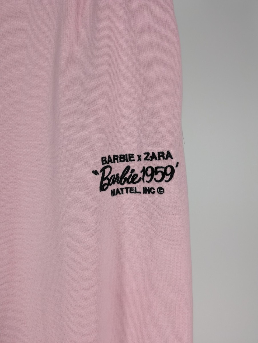 Barbie x Zara '1959' Mattel Inc Pink Sweatpants Joggers L Morocco
