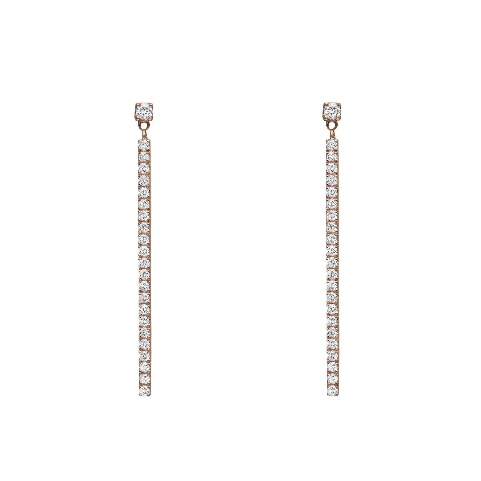 Длинные серьги-капли Messika с бриллиантами Gatsby на заколке весом 059 карата из розового золота 18 карат 540590₽