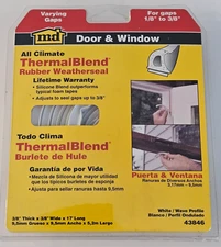 MD All Climate ThermalBlend Rubber Door & Window Weather Seal - Gaps 1/8"to 3/8"