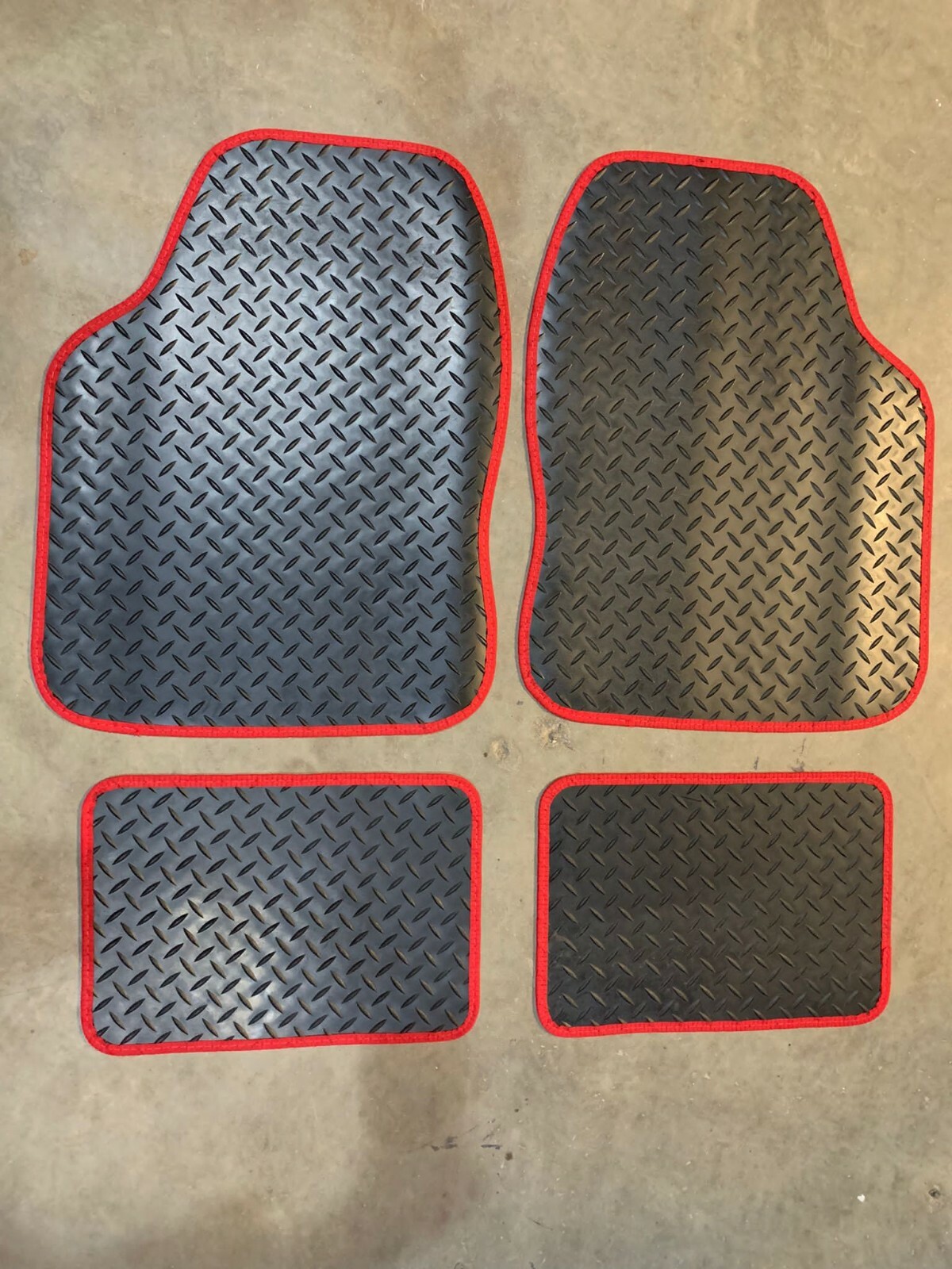 4 Pcs Car Mats Rubber Black Universal Fit Non Slip Waterproof Van FLOOR