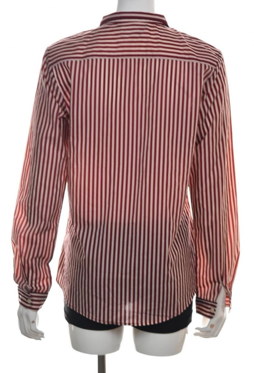 Maison Scotch Atelier Womens Top Size 4 Red Striped Button